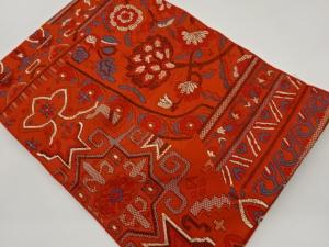 未使用品　抽象草花模様織出し名古屋帯